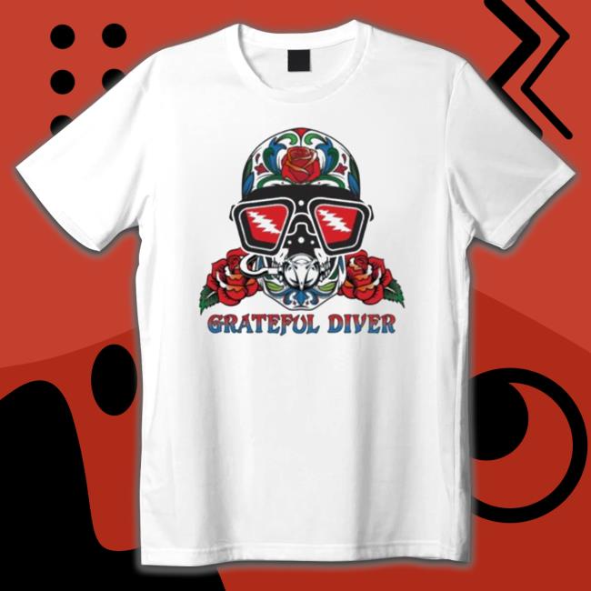 Official 2023 Grateful Diver Sugar Skull Uv shirt