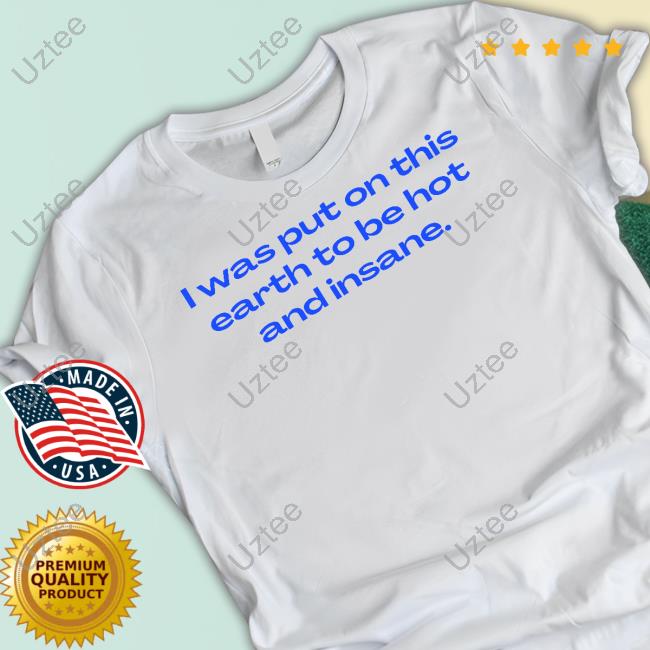 Nelliesprintstudio I Was Put On This Earth To Be Hot And Insane T-Shirt