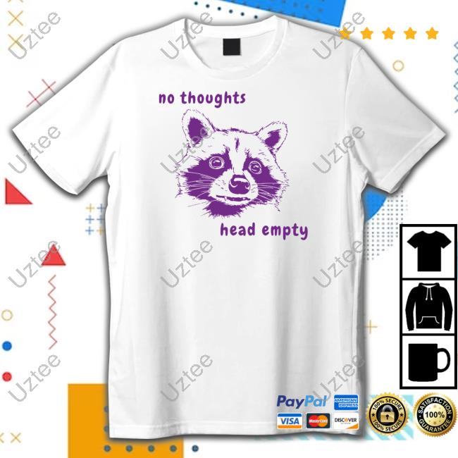 Official No Thoughts Head Empty T Shirt Slippywild Merch