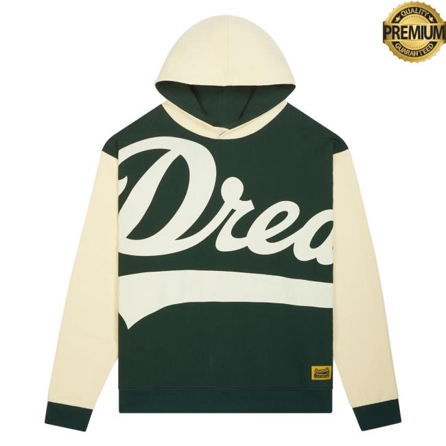 Official Dreamville Merch The Classic Varsity Crew neck Forest Green/Cream Dreamville Records