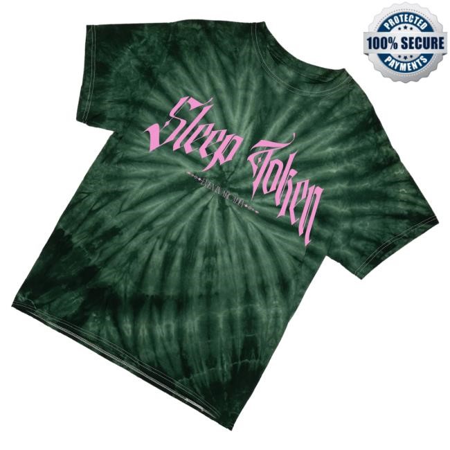 Official Merch Jungle Sleep Token Eia Tie Dye Sweatshirt Dark Green & Black