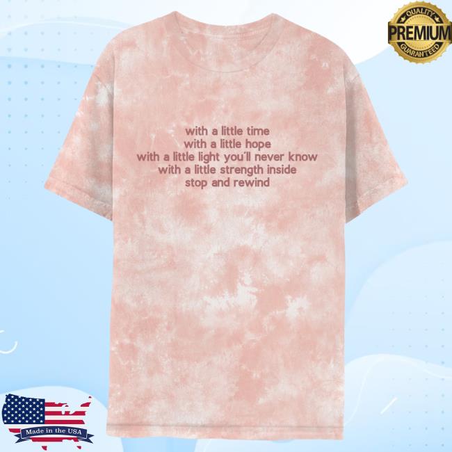 Official Merch Bar Delta Goodrem Stop And Rewind Tie Dye Lyric Shirt New Peach Tie-Dye MerchBar