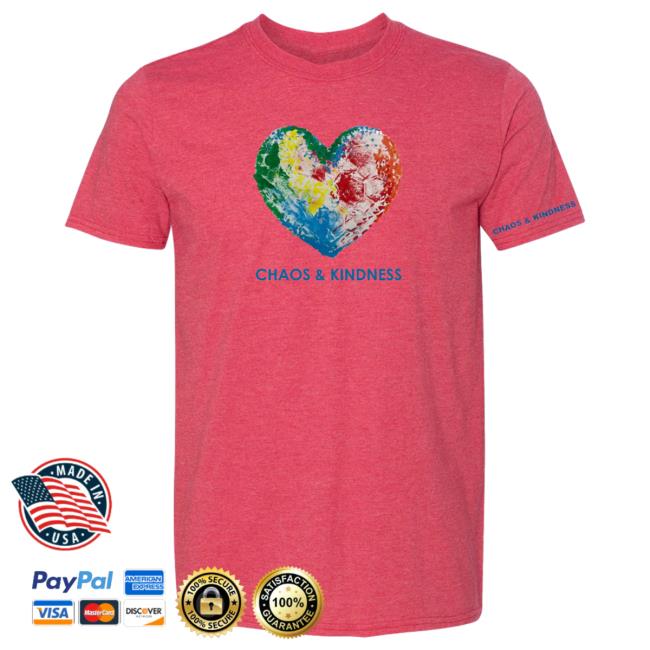Official Chaos And Kindness Store Abstract Heart Tees