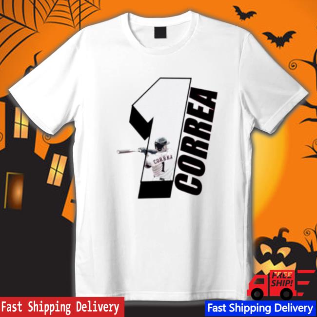 No 1 Baseball Jersey Number Carlos Correa Long Sleeve Shirt
