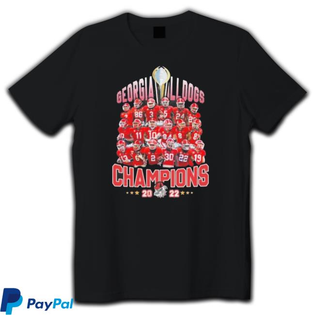 Georgia Bulldogs Champions 2022 Team Players tee shirt