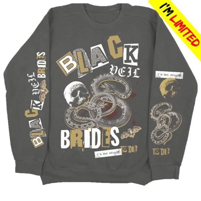 Black Veil Brides Merch Not Afraid To Die Tee