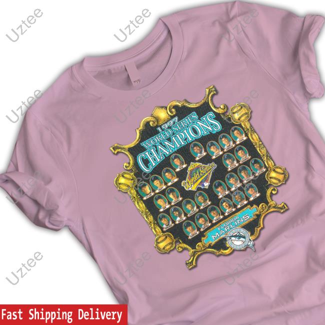 Florida Marlins World Series Champs Players Faces 1997 New Shirt