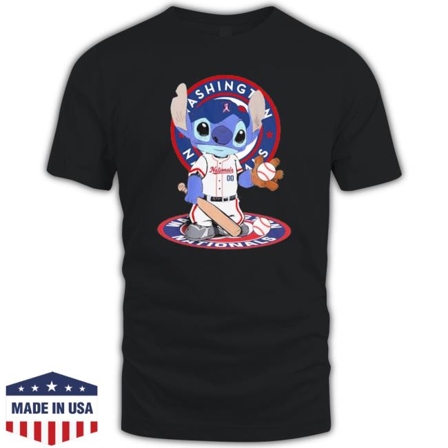 Official Stitch Baseball Washington Nationals Logo shirt