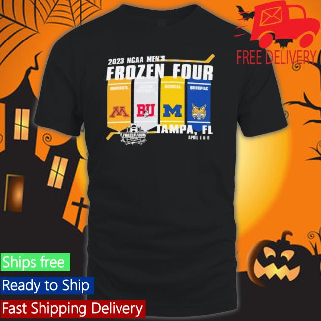 2023 Ncaa Men’S Frozen Four Tampa 4 Teams Flag Shirt 2023 Ncaa Men’S Frozen Four Tampa 4 Teams Flag shirt