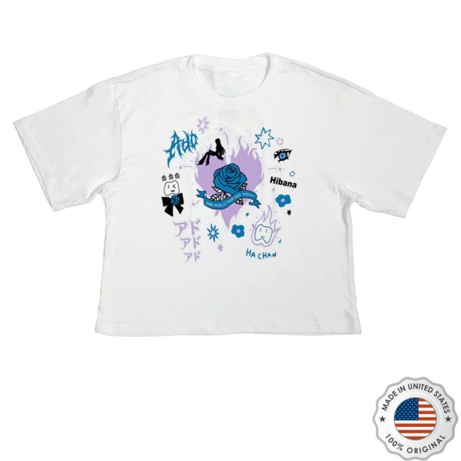 Tsurt Merch Ado Fashionable Hibana Crop Funny Shirt