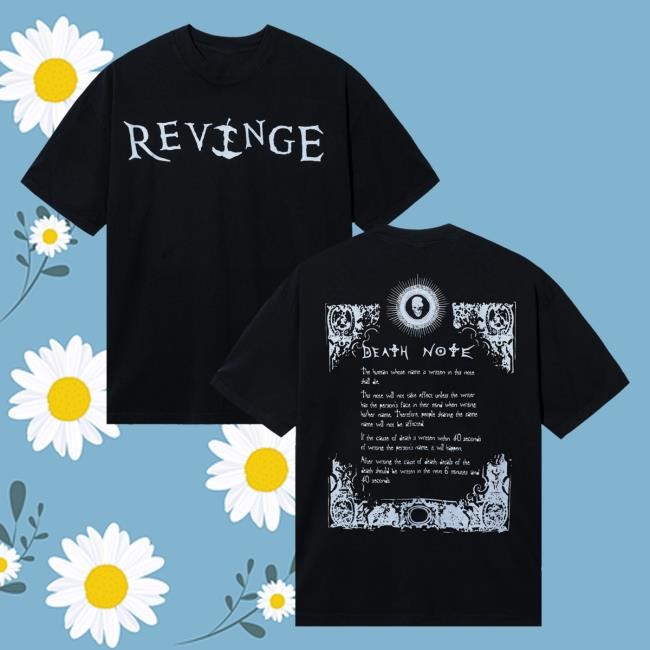 Revenge Official Merch Note Basketball Jersey Black Revenge Official Merch Note New Shirt Black