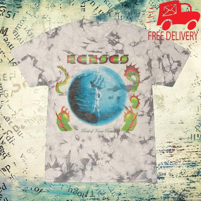 Kansas Band Colortest Merch Store Point Of Know Return Tie Dye T-Shirt (White Smoke) Tee