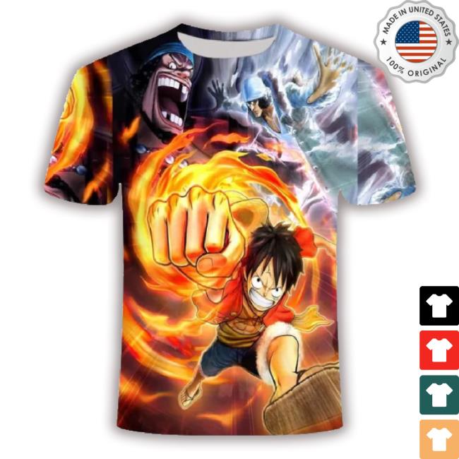 2022 Anime T-Shirt Summer Men's One Piece Fun Print 1D 3D T-Shirt Male Hip-Hop Streetwear O-Neck T-Shirt Top And New Shirt
