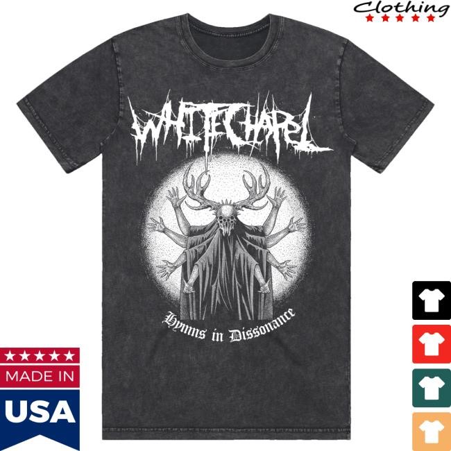 Whitechapel Merch Spider Arms Stone Wash Black Tee