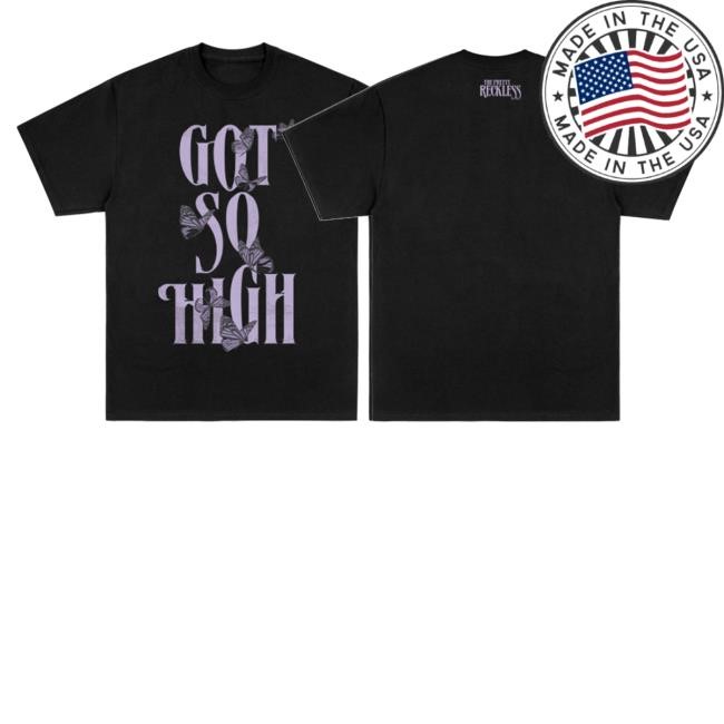 Got So High Butterfly Black Long Sleeve T Shirt
