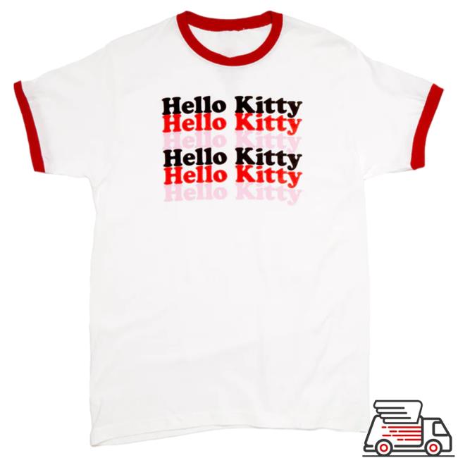 Official Sanrio Apparel Clothing Merch Store Shop Hello Kitty Sanrio Original Logo Ringer Hot Shirt