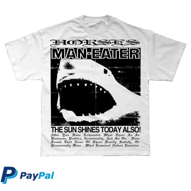 Official Horses Store Merch Shark Shirt White