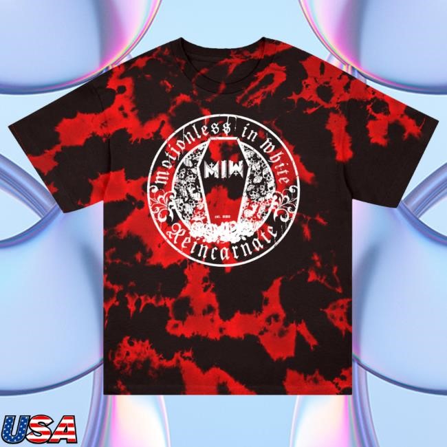 Official Motionless In White Merch Reincarnate Crest T-Shirt (Dye) Long Sleeve Shirt