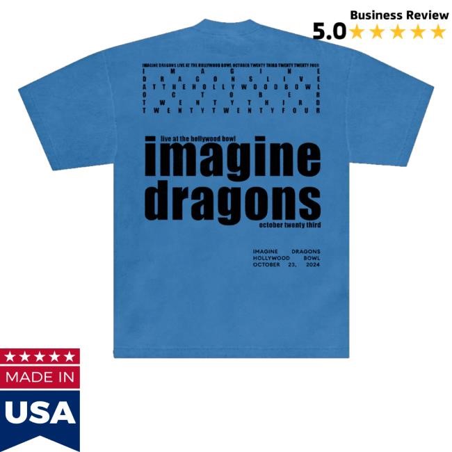Imagine Dragons Music Hollywood Bowl Blue Event Sweatshirt