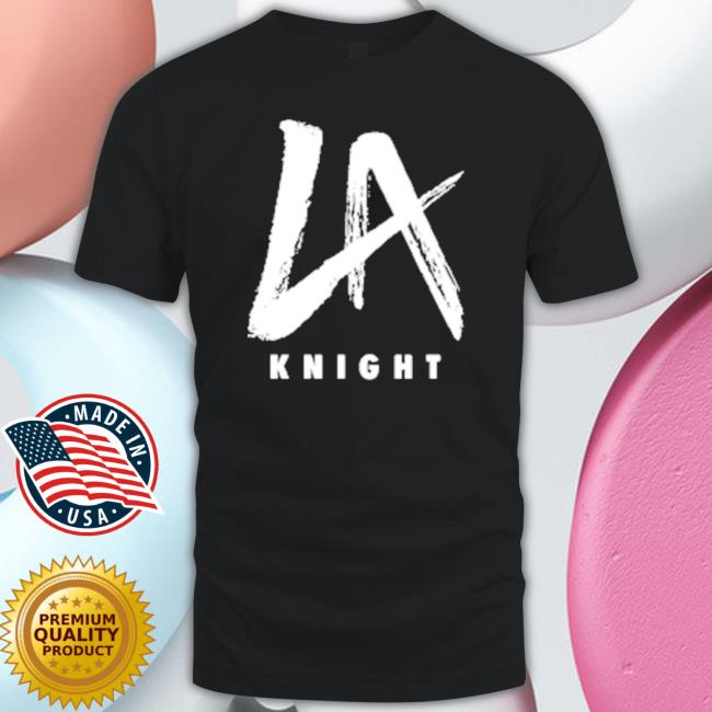Wwe Men’S La Knight Logo Long Sleeve Shirt