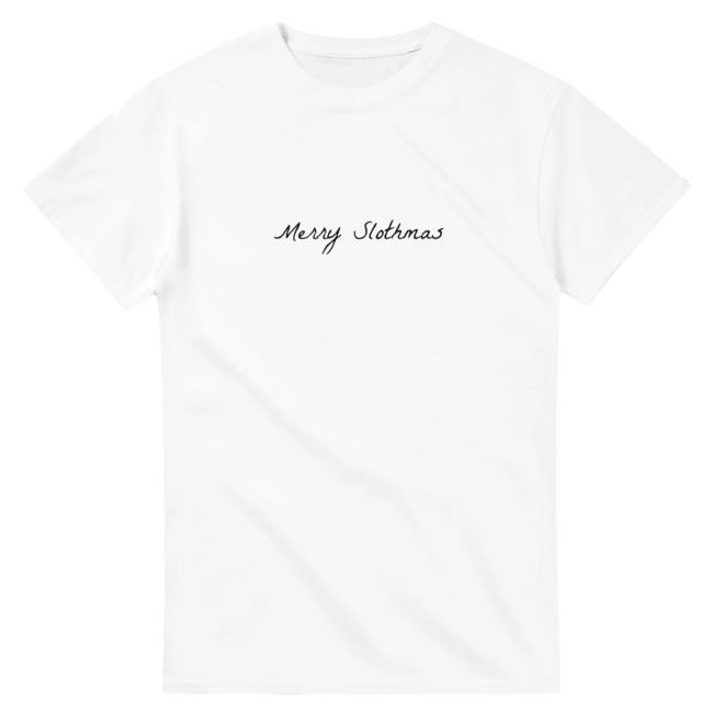 Official Slothfullthings Merch T-Shirt Man Merry Slothmas