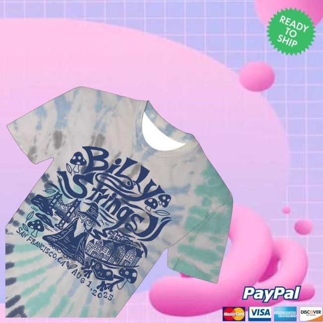 Official Billy Strings Merch Shop Store Online Exclusive San Francisco Wizard Tie Dye Long Sleeve Shirt