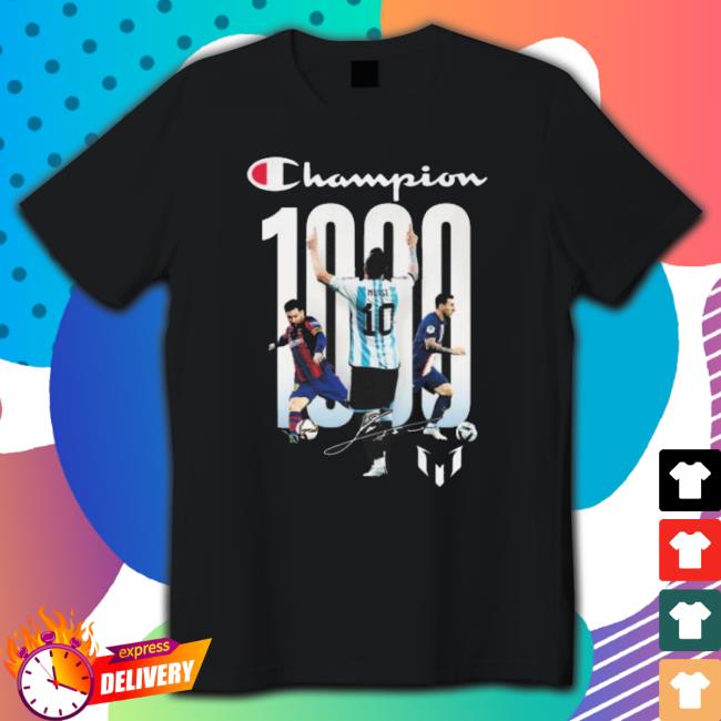 Champion Lionel Messi 1000 Crewneck Sweatshirt Champion Lionel Messi 1000 Shirt