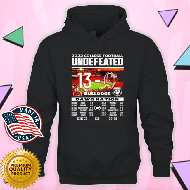 Georgia Bulldogs 2022 College Football Undefeated Dawg Nation Tee