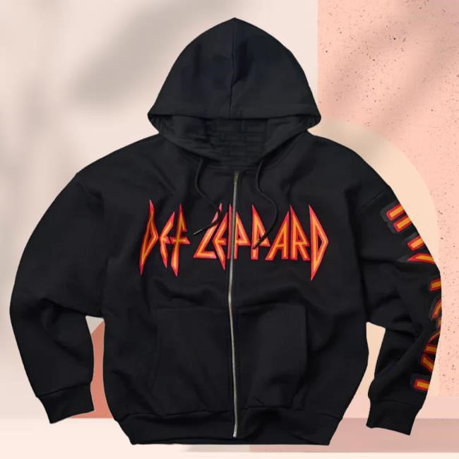 Reason Brand Inc Merch Reason Def Leppard Zip Graphic Print Crewneck Sweatshirt Reason Brand Inc Merch Reason Def Leppard Zip Graphic Print Tee