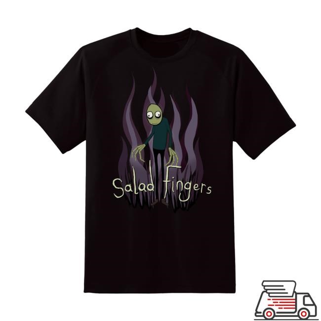 Salad Fingers Store Salad Fingers Flames Tee Shirt
