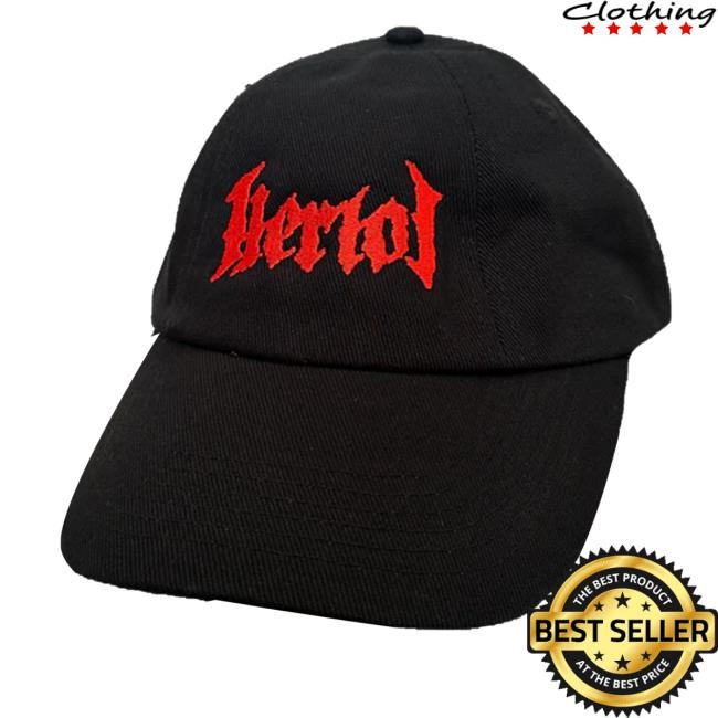 Heriot Metal Merch Red Embroidered Logo New Cap