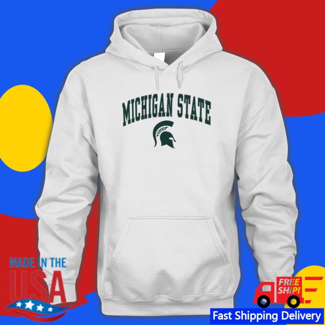 Michigan State Spartans Logo Campus White Sweaters