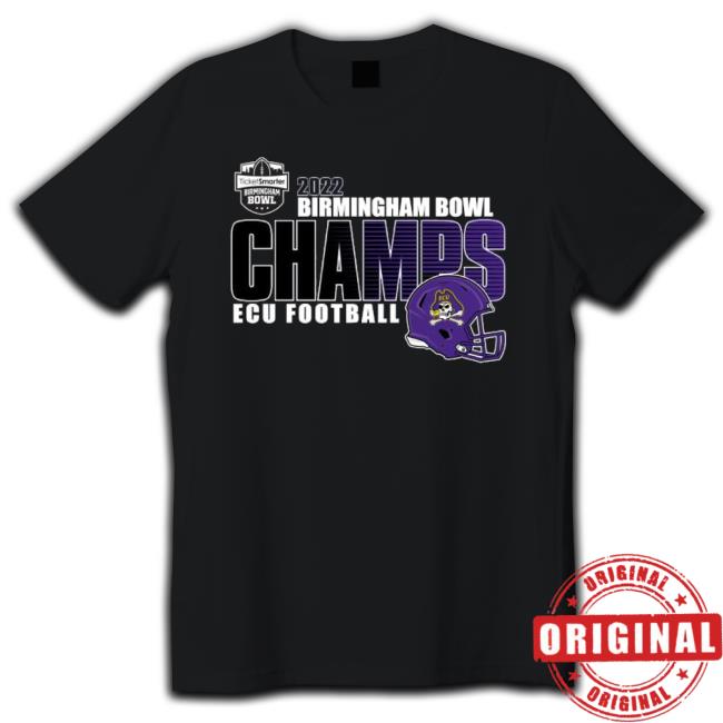 Ecu Football 2022 Birmingham Bowl Champions Tee Shirt