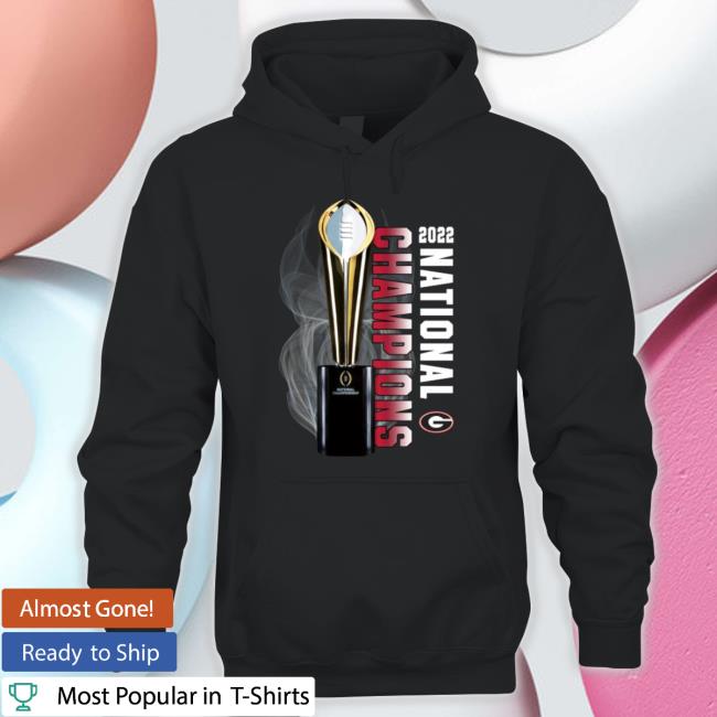 Georgia Bulldogs College Football Playoff 2022 National Champions Trophy T- shirt