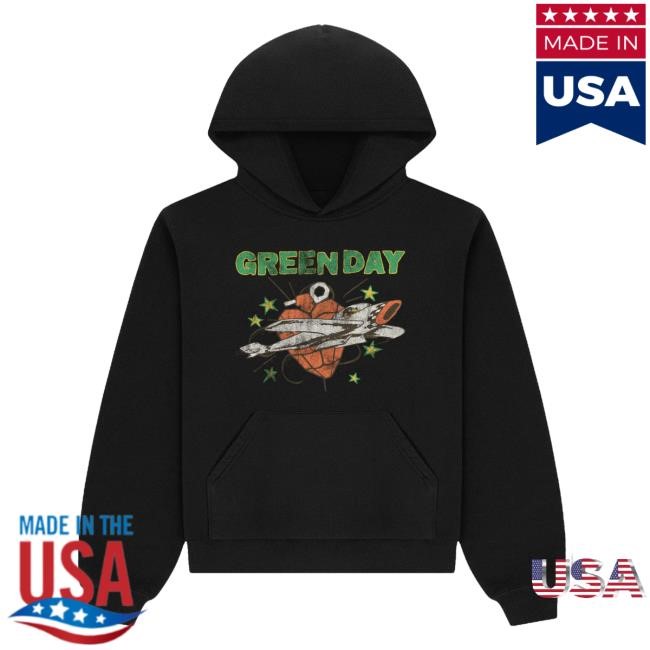 Greenday Merch Shop Airplane Heart Grenade Tour Tee Shirt