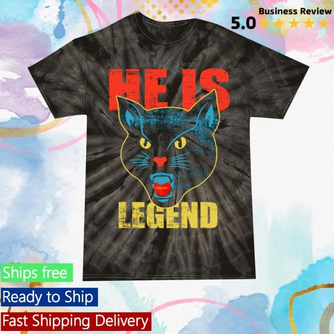 Holymountainprinting Merch He Is Legend Black Cat Tie Dye Shirt