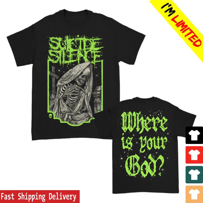 Official Suicide Silence Merch Suicide Silence Unanswered Long Sleeve New Shirt Black/Green SuicideSilence