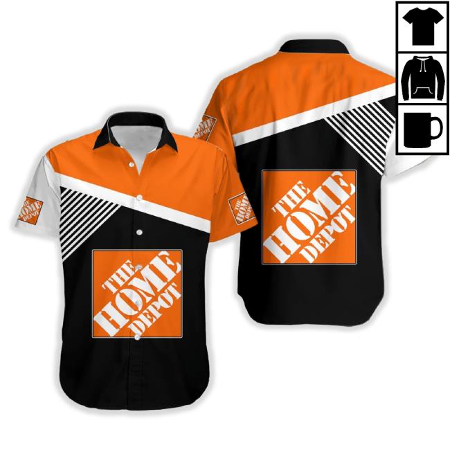 Home Depot Logo Vacation Wear 3D Hawaiian Shirt Tropical Aloha For Mens Sweatshirt