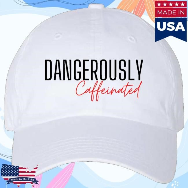Downrightmerch Kevin Cooney Dangerously Caffeinated Dad Hat White new cap