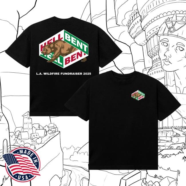 Hellbent Records Merch Cloonee Hellbent La Wildfire Fundraiser Classic Shirt