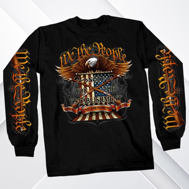 Hot Leathers Merch Shop Hot Leathers Gms2358 Men’S ‘We The People’ Long Sleeve Black Shirt