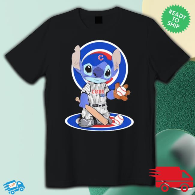 Official Stitch Baseball Chicago Cubs Logo Shirt