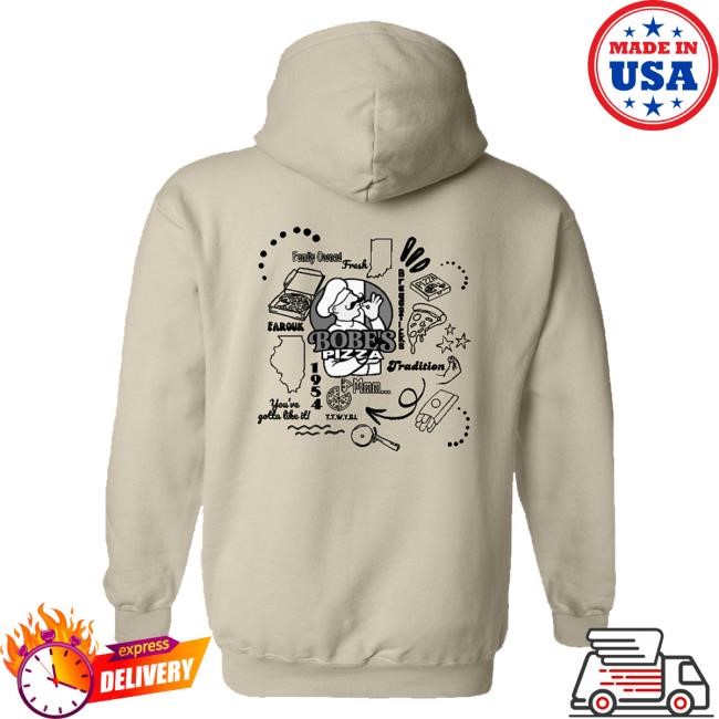Original Bobe's Pizza Merch Store Bobe's Sand Hooded Sweatshirt