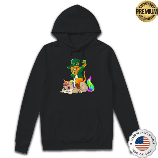 Cat Unicorn Leprechaun St Patricks Day shirt