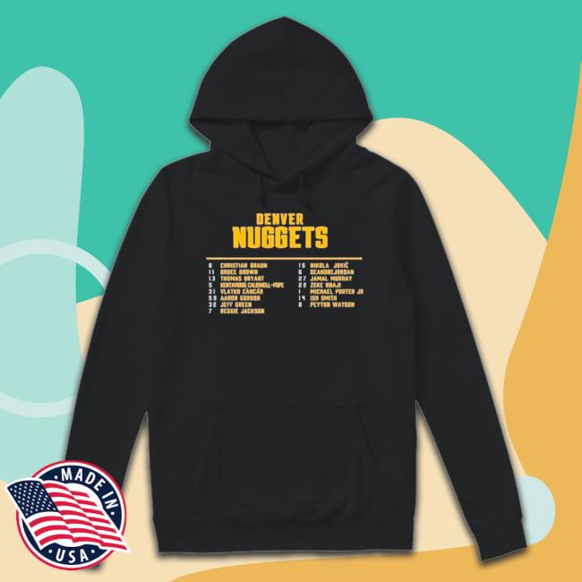 Denver Nuggets 2023 Western Conference Champions Roster shirt
