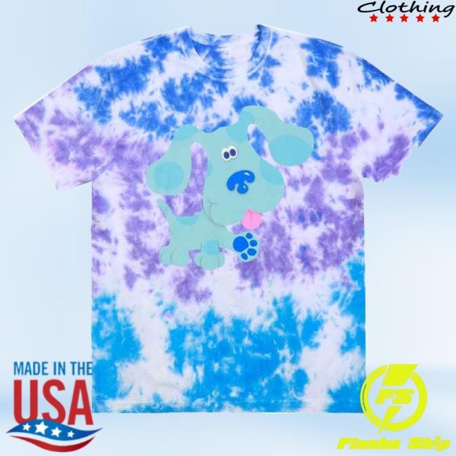 Dumbgood Merch Blue's Clues Blue Character Tie Dye Hoodie