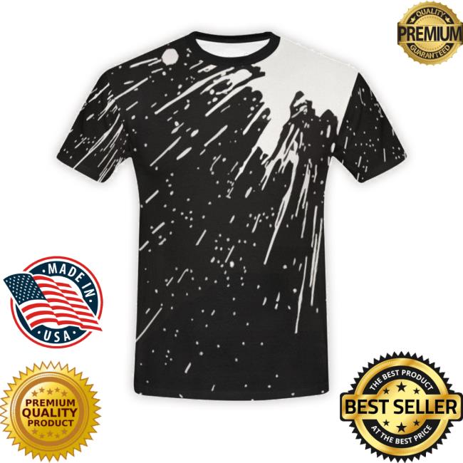 Men's Abstract Art Black And White Graffiti Short Classic Shirt