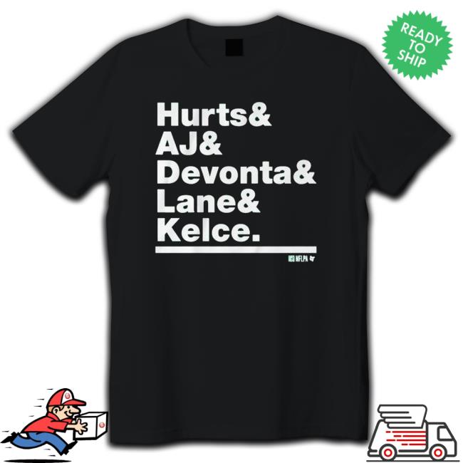 Official Philly Ampersand Stars Jalen Hurts Aj Brown Devonta Smith Lane Johnson And Jason Kelce Tee Shirt