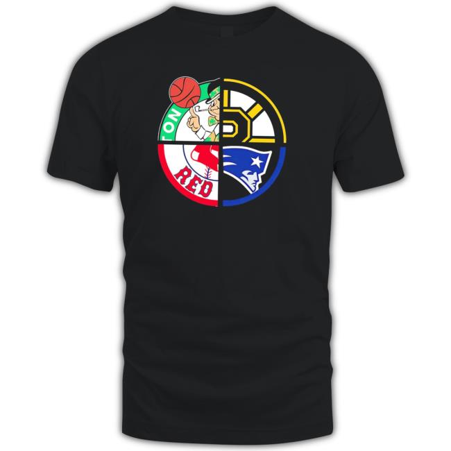 Boston Celtics Boston Bruins Boston Red Sox New England Patriots Sports Quad Logo 2023 T-Shirt Boston Celtics Boston Bruins Boston Red Sox New England Patriots Sports Quad Logo 2023 shirt