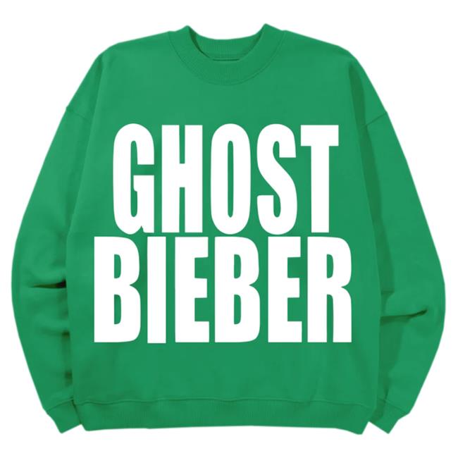Official Justin Bieber Merch Store Shop Justin Bieber Ghost Bieber Crew neck JustinBieber Apparel Clothing